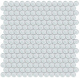 Element Ice Penny Round Glossy Glass Mosaic - BUILDMYPLACE