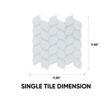 Element Ice Petal Glossy Glass Mosaic - BUILDMYPLACE