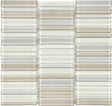 Element Natural Blend Stacked Glossy Glass Mosaic - BUILDMYPLACE