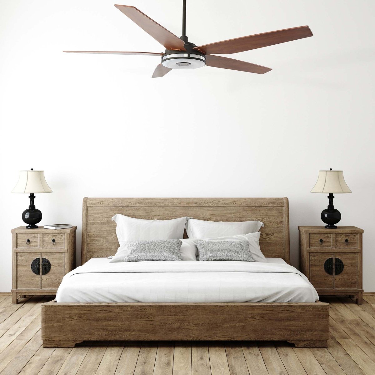 ELIRA 52 inch 5 - Blade Smart Ceiling Fan with LED Light & Remote - LEDMyPlace