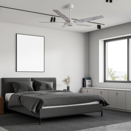 ELIRA 56 inch 5 - Blade Smart Ceiling Fan with LED Light & Remote - LEDMyPlace