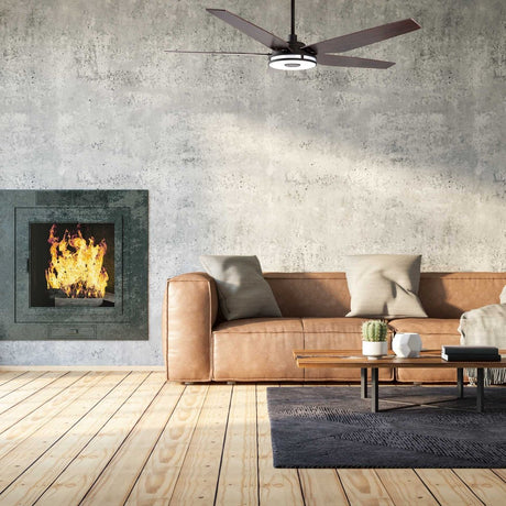 ELIRA 56 inch 5 - Blade Smart Ceiling Fan with Remote & LED Light - LEDMyPlace