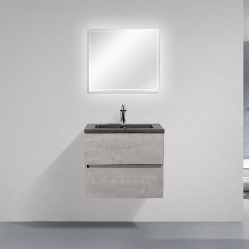 Eshburn Floating / Wall Mounted Bathroom Vanity With Black Top