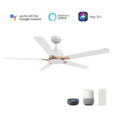 ESPEAR 52 inch 5 - Blade Smart Ceiling Fan with LED Light & Remote - LEDMyPlace