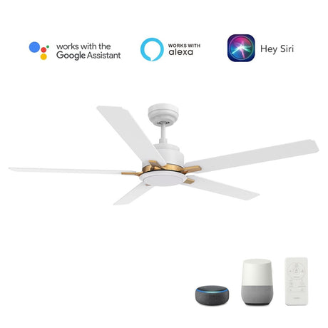 ESPEAR 52 inch 5 - Blade Smart Ceiling Fan with LED Light & Remote - LEDMyPlace