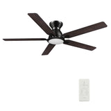 ESPEAR 52 inch Flush Mount 5 - Blade Smart Ceiling Fan with LED Light & Remote - LEDMyPlace