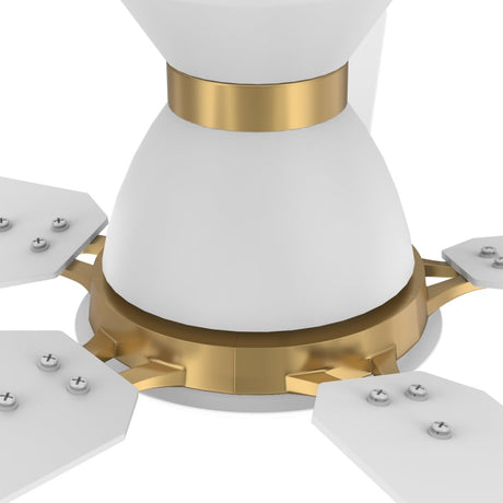 ESPEAR 52 inch Flush Mount 5 - Blade Smart Ceiling Fan with LED Light & Remote - LEDMyPlace