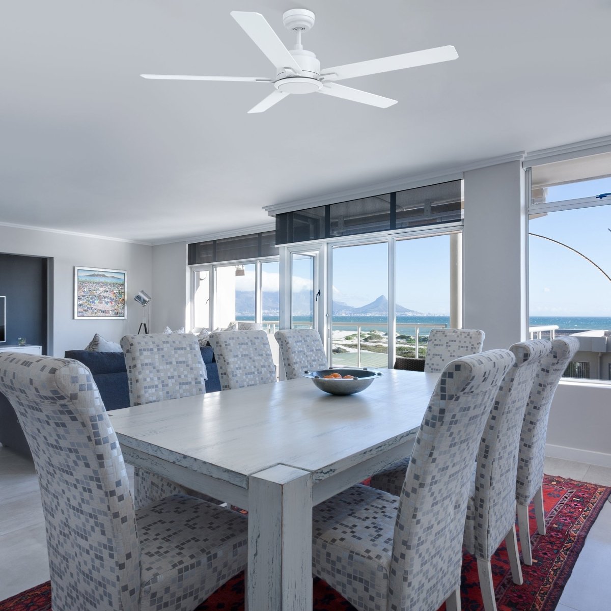 ESPEAR 56 inch 5 - Blade Smart Ceiling Fan with LED Light & Remote - LEDMyPlace