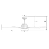 ESPEAR 60 inch 5 - Blade Smart Ceiling Fan with LED Light & Remote - LEDMyPlace
