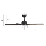 ESPEAR 60 inch 5 - Blade Smart Ceiling Fan with LED Light & Remote - LEDMyPlace