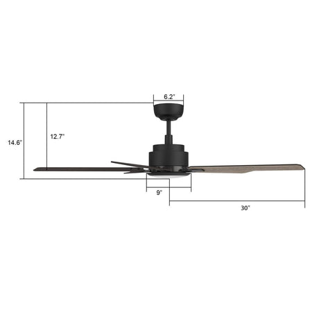 ESPEAR 60 inch 5 - Blade Smart Ceiling Fan with LED Light & Remote - LEDMyPlace