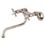 Essex Two Handle Wall Mount Bathroom Faucet W/ Two Hole Installation - BUILDMYPLACE