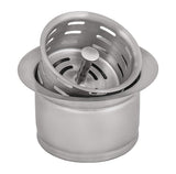 Extended Garbage Disposal Flange with Deep Basket Strainer for Kitchen Sinks - Stainless Steel - BUILDMYPLACE