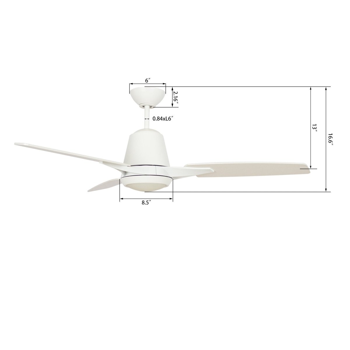 Exton 52'' Best Smart Ceiling Fan with wall control, Light Kit Included, Works with Google Assistant and Amazon Alexa,Siri Shortcut - LEDMyPlace