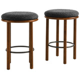 Fable Boucle Fabric Counter Stools - Set of 2 - BUILDMYPLACE