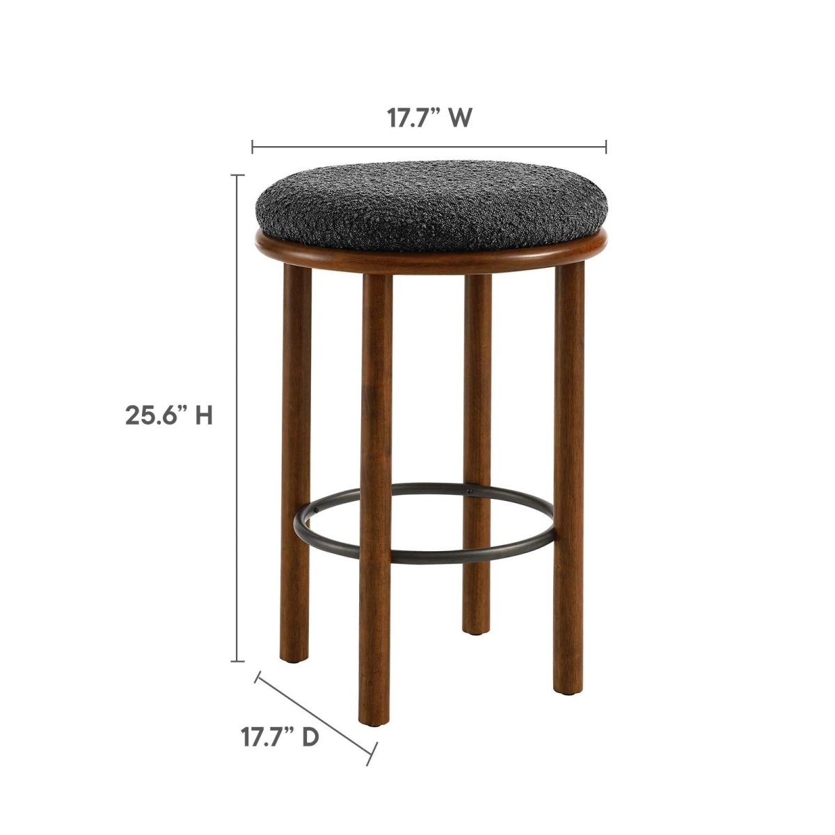 Fable Boucle Fabric Counter Stools - Set of 2 - BUILDMYPLACE