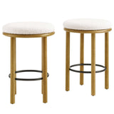 Fable Boucle Fabric Counter Stools - Set of 2 - BUILDMYPLACE