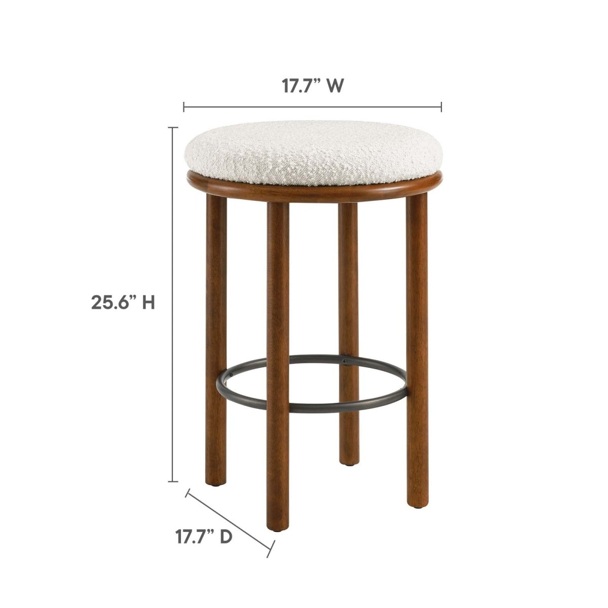 Fable Boucle Fabric Counter Stools - Set of 2 - BUILDMYPLACE