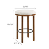 Fable Boucle Fabric Counter Stools - Set of 2 - BUILDMYPLACE