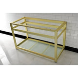 Fauceture 49" x 22" Steel Console Sink Base with Glass Shelf - BUILDMYPLACE