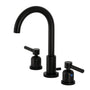 Fauceture Concord Two - handle 3 - Hole Deck Mount Widespread Bathroom Sink Faucet With Brass Pop - up - BUILDMYPLACE