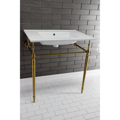 Fauceture Continental 31" x 22" Ceramic Vanity Top, 8", 3 - Hole, White - BUILDMYPLACE