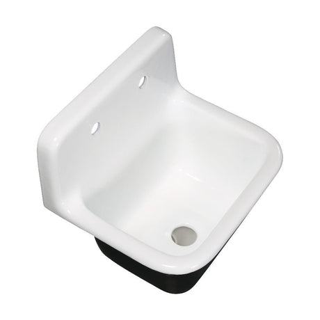 Fauceture Petra Galley 22" Wall Mount Single Bowl Kitchen Sink, White - BUILDMYPLACE