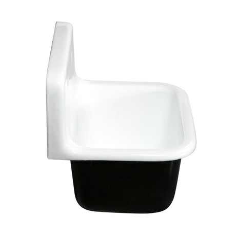 Fauceture Petra Galley 22" Wall Mount Single Bowl Kitchen Sink, White - BUILDMYPLACE