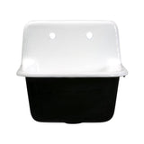 Fauceture Petra Galley 22" Wall Mount Single Bowl Kitchen Sink, White - BUILDMYPLACE