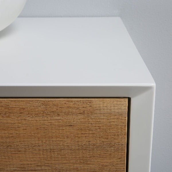 Fiona Wood Floating / Wall Mounted Bathroom Vanity With Acrylic Vessel Sink - BUILDMYPLACE