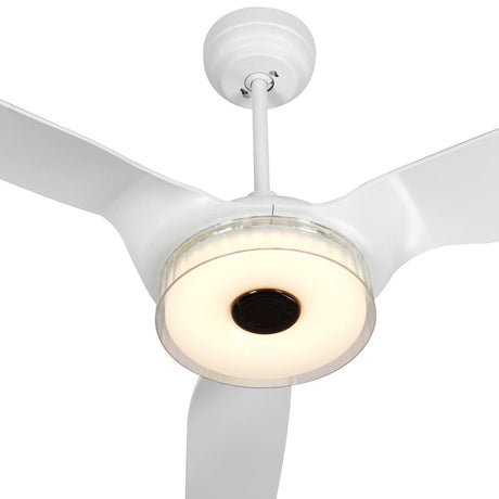 FLETCHER 56 inch 3 - Blade Smart Ceiling Fan with LED Light & Remote - LEDMyPlace