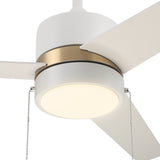 FLINT 52 inch 3 - Blade Ceiling Fan with LED Light and Pull Chain - LEDMyPlace