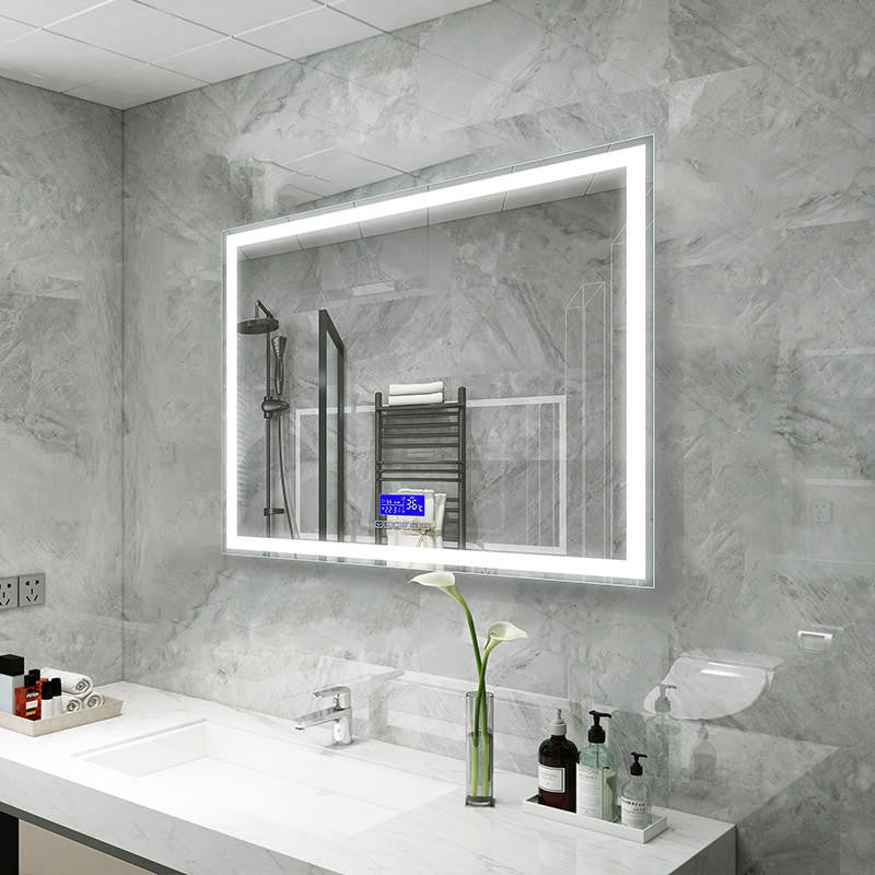 Moreno Florence 47''W x 35.5''H LED Bathroom Mirror With Bluetooth, Time & Temperature Display