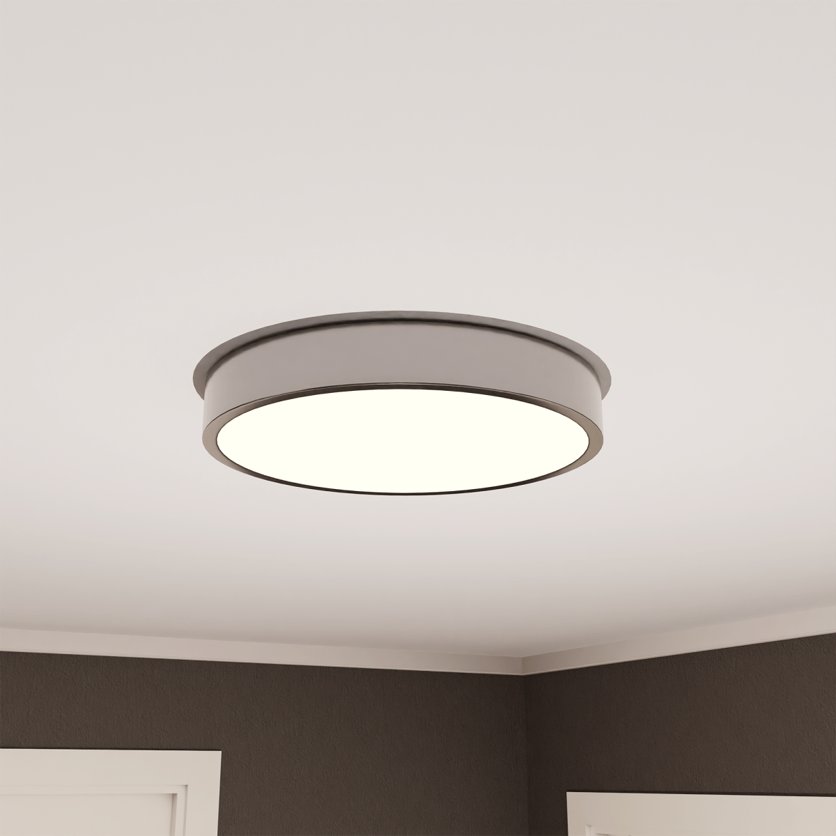 Flush Mount Ceiling Light Fixtures,18W Flat led Light for Ceiling, 3000K 1800LM Ultra Thin Round Twinkle Glossy Lamp for Bedroom Kitchen, Bathroom, Garage, Living Room, Dining Room - LEDMyPlace