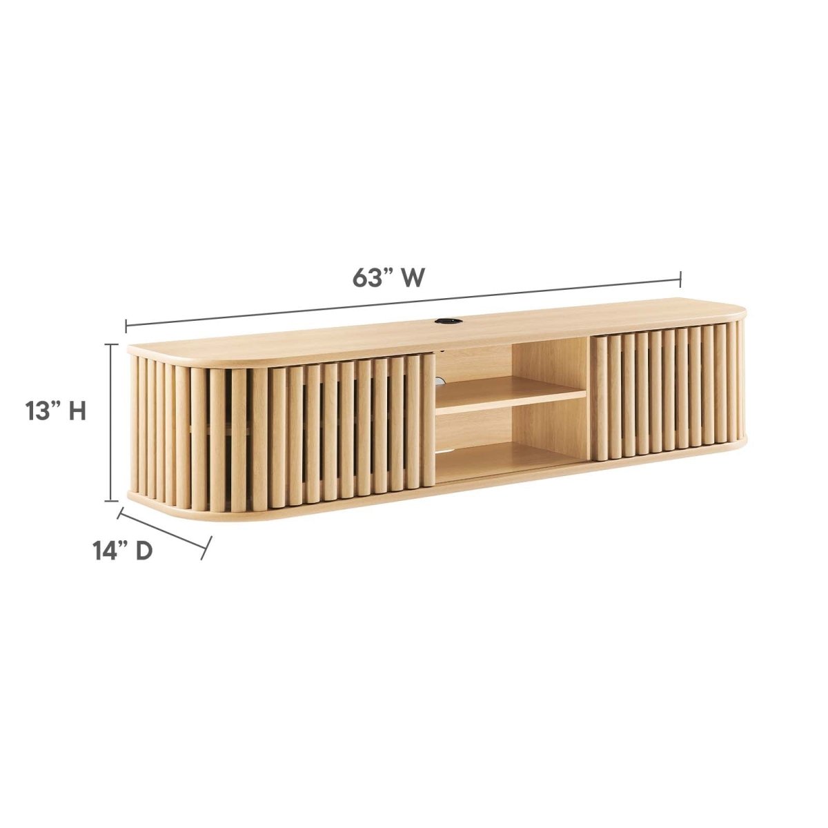 Fortitude 63" Wall - Mounted TV Stand - BUILDMYPLACE