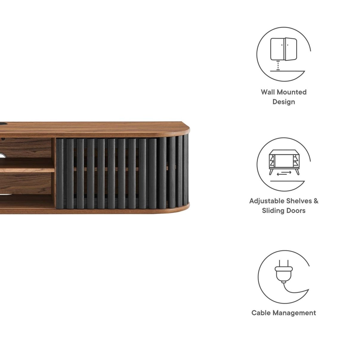 Fortitude 63" Wall - Mounted TV Stand - BUILDMYPLACE