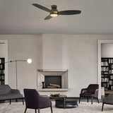 FREMONT 48 inch 3 - Blade Flush Mount Smart Ceiling Fan with LED Light & Remote - LEDMyPlace