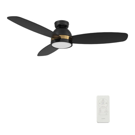 FREMONT 52 inch 3 - Blade Flush Mount Smart Ceiling Fan with LED Light & Remote - LEDMyPlace