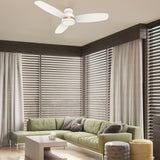 FREMONT 52 inch 3 - Blade Flush Mount Smart Ceiling Fan with LED Light & Remote - LEDMyPlace
