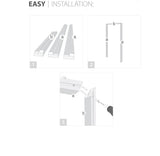 French Double Panel Lite Doors with Hardware | Lucia 8831 White Silk| Panel Frame Trims | Bathroom Bedroom Interior Sturdy Door - BUILDMYPLACE