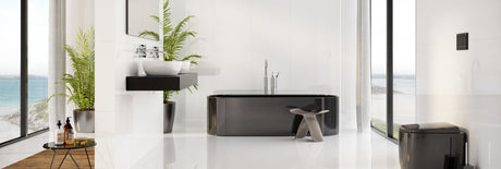 Full White Satin Matte - Porcelain Wall & Floor Tile - BUILDMYPLACE