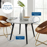 Gallant Round Performance Artificial Marble Dining Table - BUILDMYPLACE