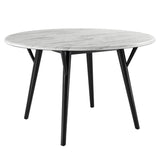 Gallant Round Performance Artificial Marble Dining Table - BUILDMYPLACE