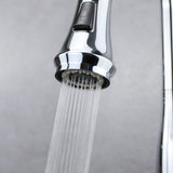 Garbatella Brass Kitchen Faucet w/ Pull Out Sprayer - Chrome - BUILDMYPLACE
