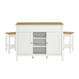 Garland 3 - Piece Kitchen Island and Stool Set - BUILDMYPLACE