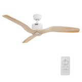 GARNETT 52 inch 3 - Blade No Light Ceiling Fan with Remote - LEDMyPlace