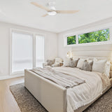 GARRICK 52 inch 3 - Blade Flush Mount Smart Ceiling Fan with LED Light & Remote - LEDMyPlace