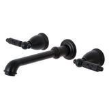 Georgian Two Handle Wall Mount Bathroom Faucet - BUILDMYPLACE
