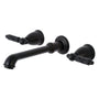 Georgian Two Handle Wall Mount Bathroom Faucet - BUILDMYPLACE