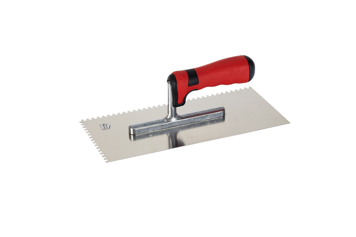 Smoothing Trowel - W - 5-1/2 in. Square Notched With Soft Grip - Stainless Steel | T 112